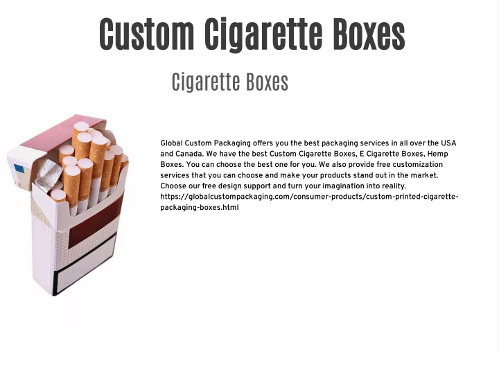 custom cigarette boxes cigarette boxes