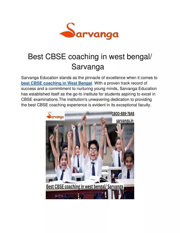 best cbse coaching in west bengal sarvanga