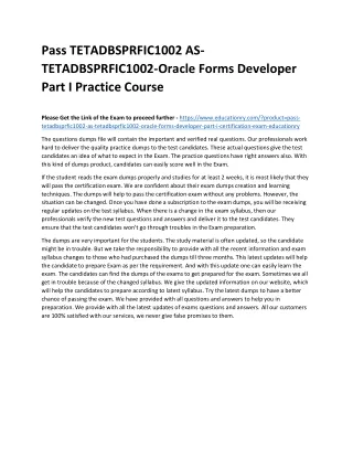 pass tetadbsprfic1002 as tetadbsprfic1002 oracle