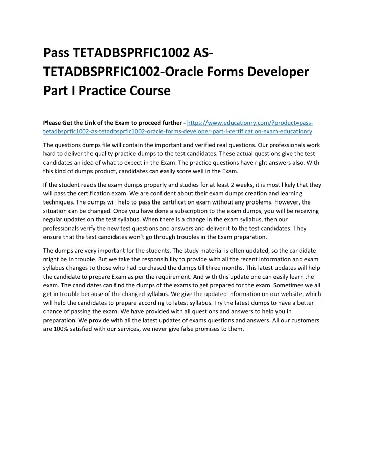 pass tetadbsprfic1002 as tetadbsprfic1002 oracle