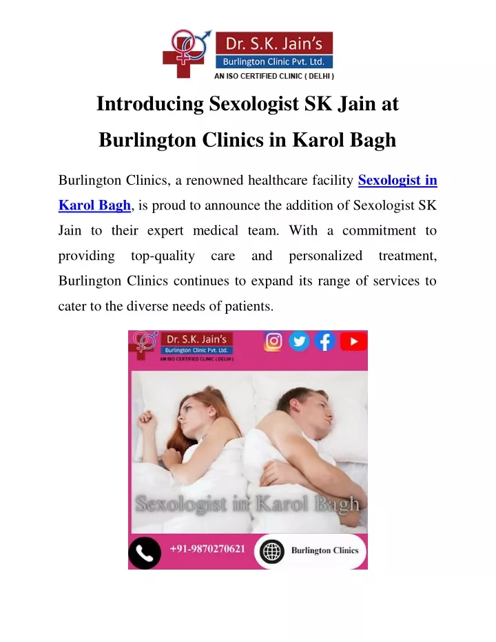 introducing sexologist sk jain at
