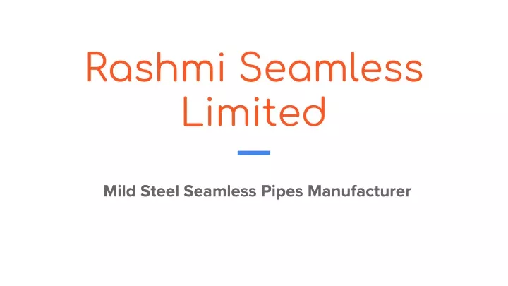 rashmi seamless limited