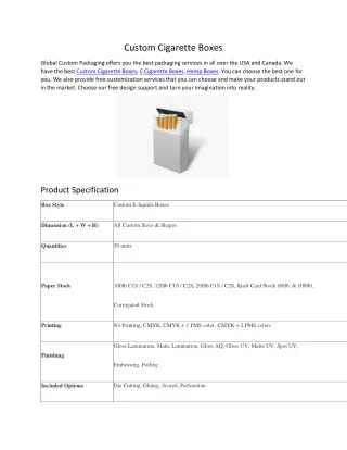 custom cigarette boxes
