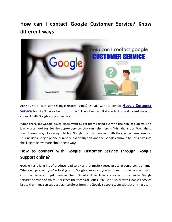 how can i contact google customer service know