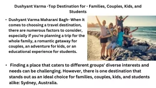 Dushyant Varma -Top Destination for - Families, Couples, Kids, and Students