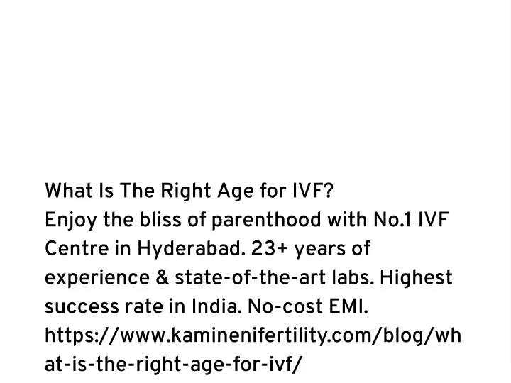 what is the right age for ivf enjoy the bliss