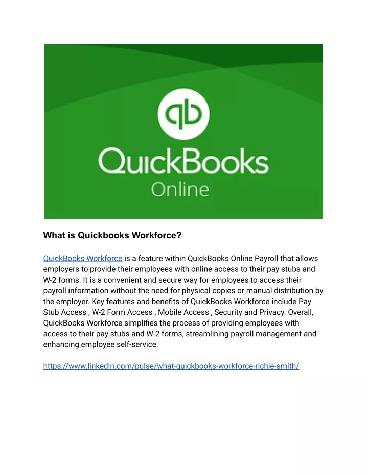 what is quickbooks workforce
