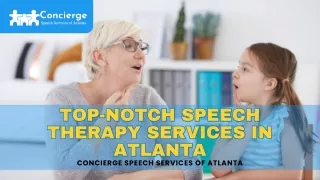 Top-Notch Speech Therapy Services in Atlanta