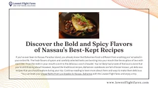 Discover the Bold and Spicy Flavors of Nassau