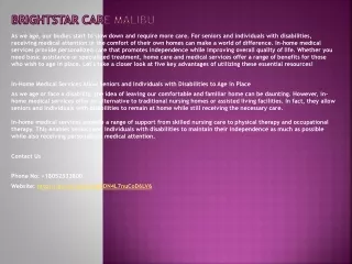 brightstar care malibu