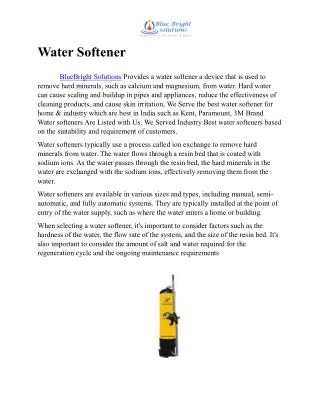 "A Closer Look at Salt-Free Water Softeners: Non-Traditional Solutions for Hard"
