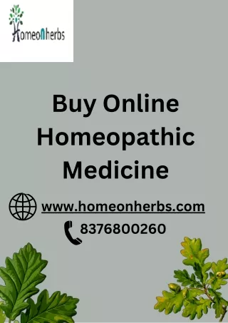 Buy Online Homeopathic Medicine