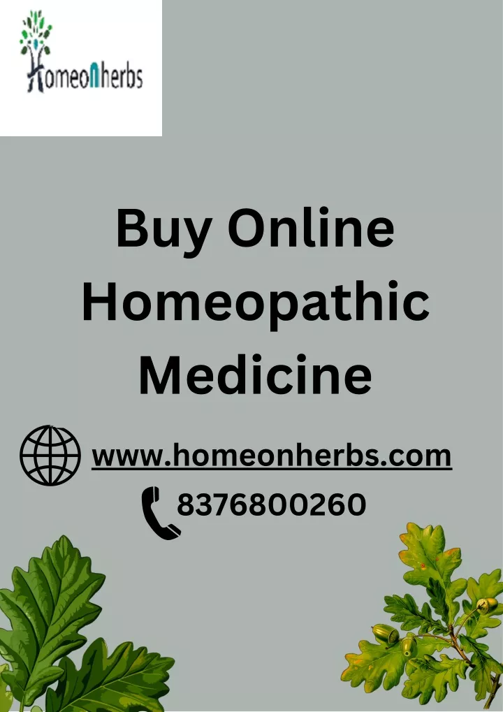 buy online homeopathic medicine