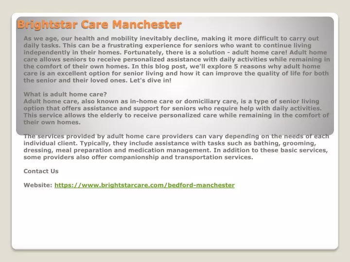 brightstar care manchester