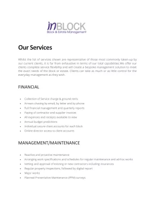 our services