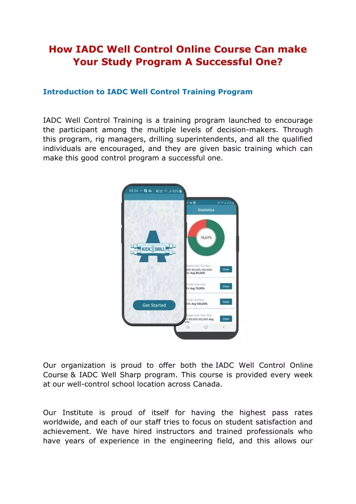 how iadc well control online course can make your