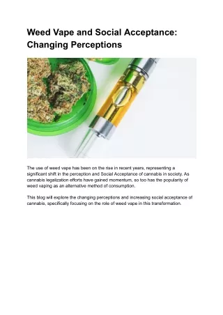 Weed Vape and Social Acceptance_ Changing Perceptions