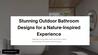 Stunning Outdoor Bathroom Designs for a Nature-Inspired Experience - Kohler Africa
