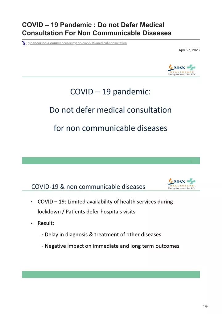 covid 19 pandemic do not defer medical