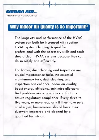 Why Indoor Air Quality Is So Important?