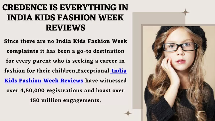 credence is everything in india kids fashion week