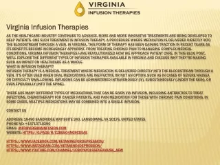 virginia infusion therapies