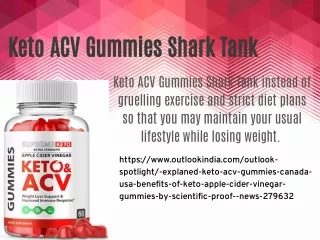 Keto ACV Gummies Shark Tank Reviews (Scams & Alert) Updates 2023 Reviews!