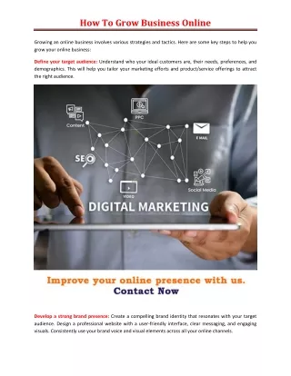 how to grow business online