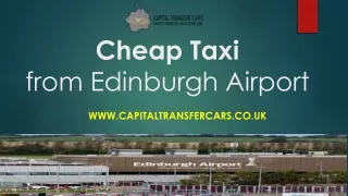 Cheap Taxi from Edinburgh Airport