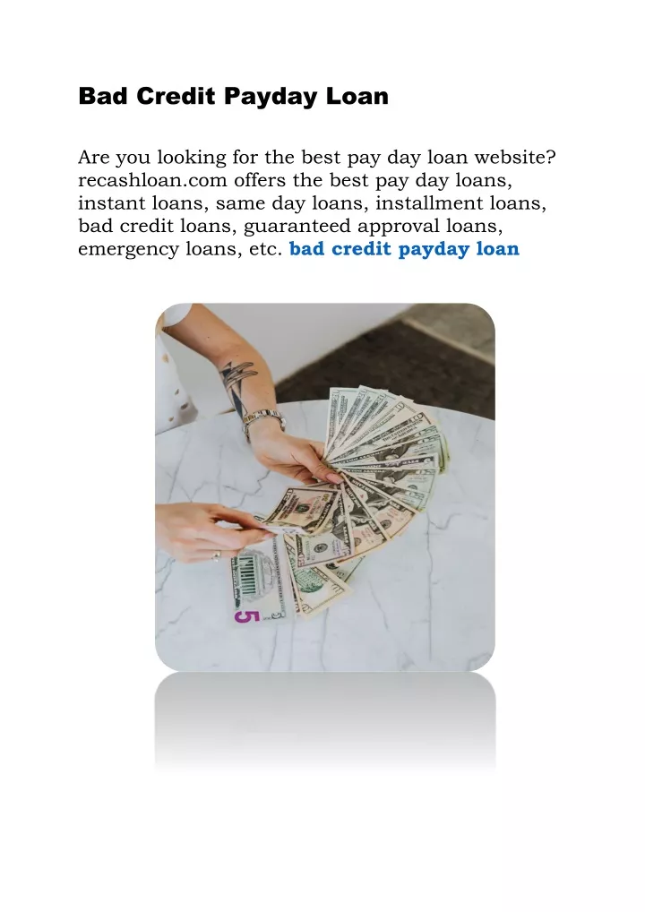 bad credit payday loan are you looking