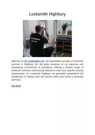 locksmith highbury