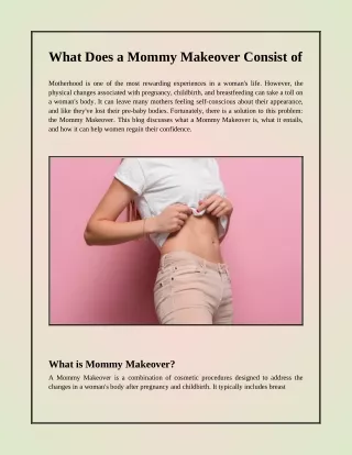 How Effective is Mommy Makeover