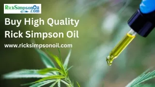 Buy High Quality Rick Simpson Oil