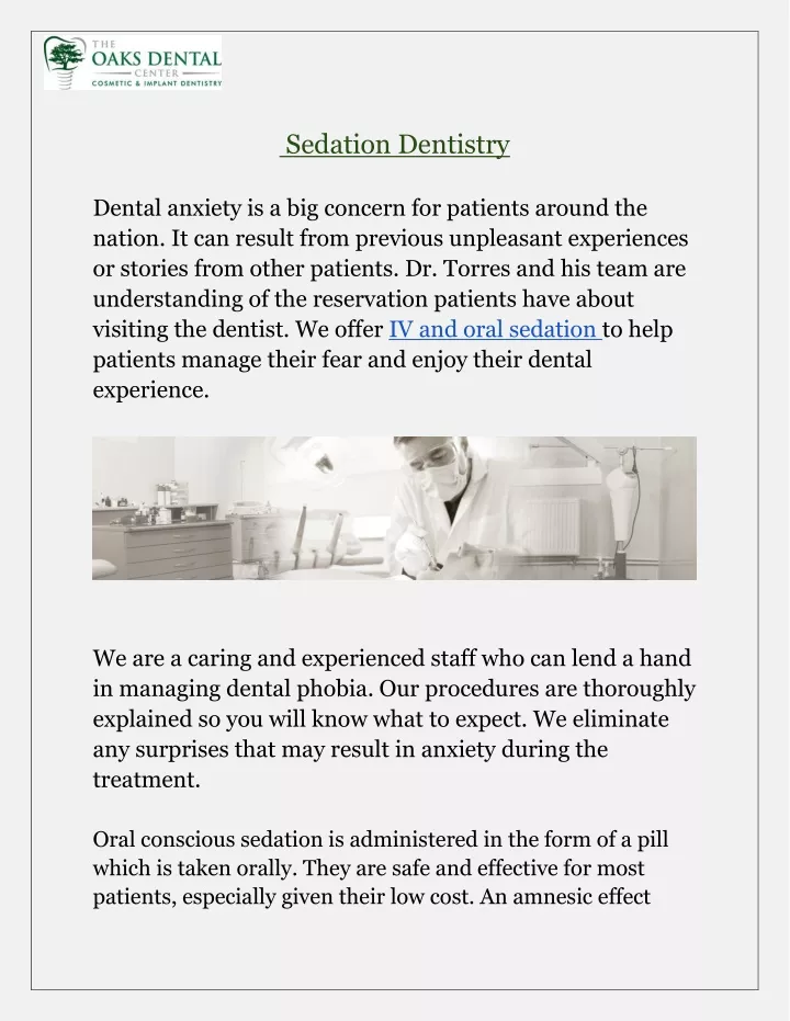 sedation dentistry