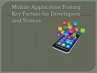 Mobile Application Testing