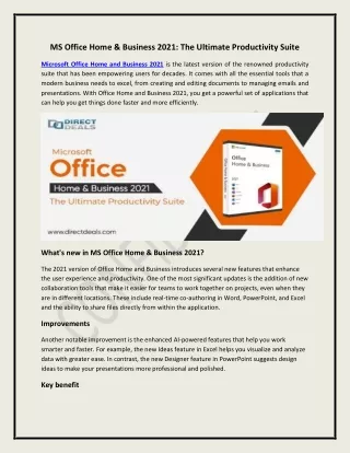 ms office home business 2021 the ultimate