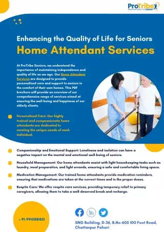 Home Attendant Services - Enhancing the Quality of Life for Seniors