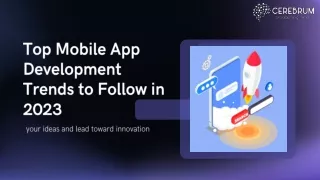 Top Mobile App Development Trends to Follow in 2023