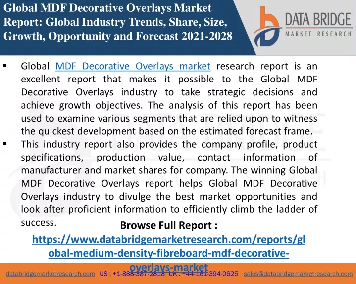 global mdf decorative overlays market report