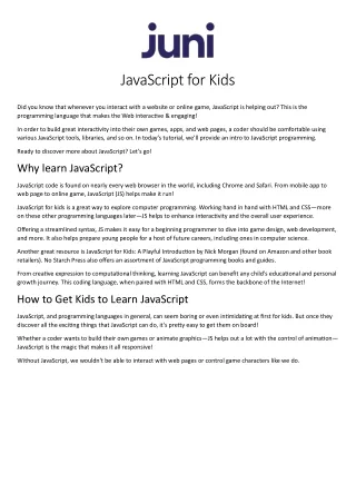 javascript for kids