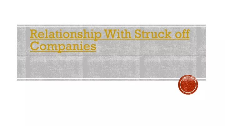 relationship with struck off companies