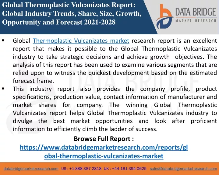 global thermoplastic vulcanizates report global
