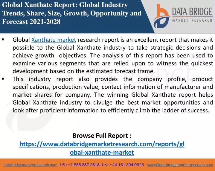 global xanthate report global industry trends