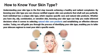 how to know your skin type