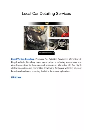 local car detailing services