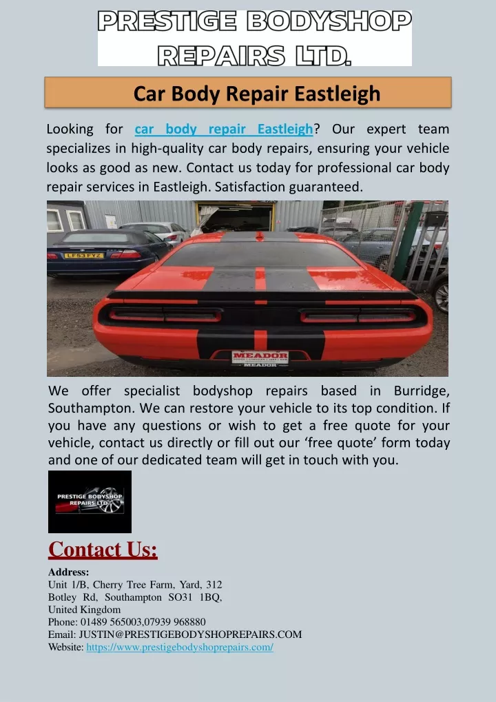 car body repair eastleigh