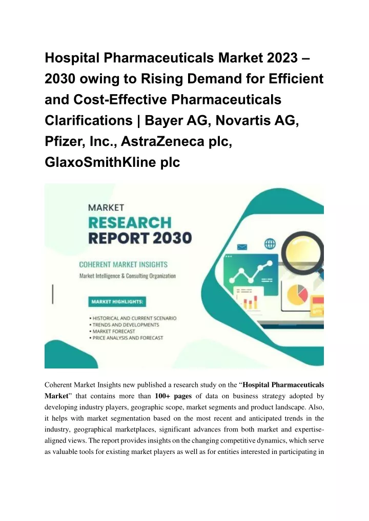 hospital pharmaceuticals market 2023 2030 owing