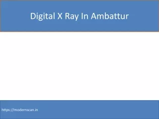 Digital X Ray In Ambattur