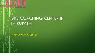 ibps coaching center in thirupathi