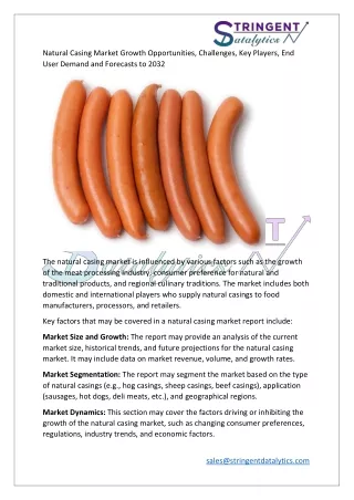 natural casing market growth opportunities